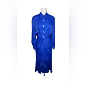 FARM RIO Cobalt Blue Long Sleeves Maxi Dress size Small